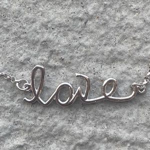 Love  Necklace sterling Silver New
